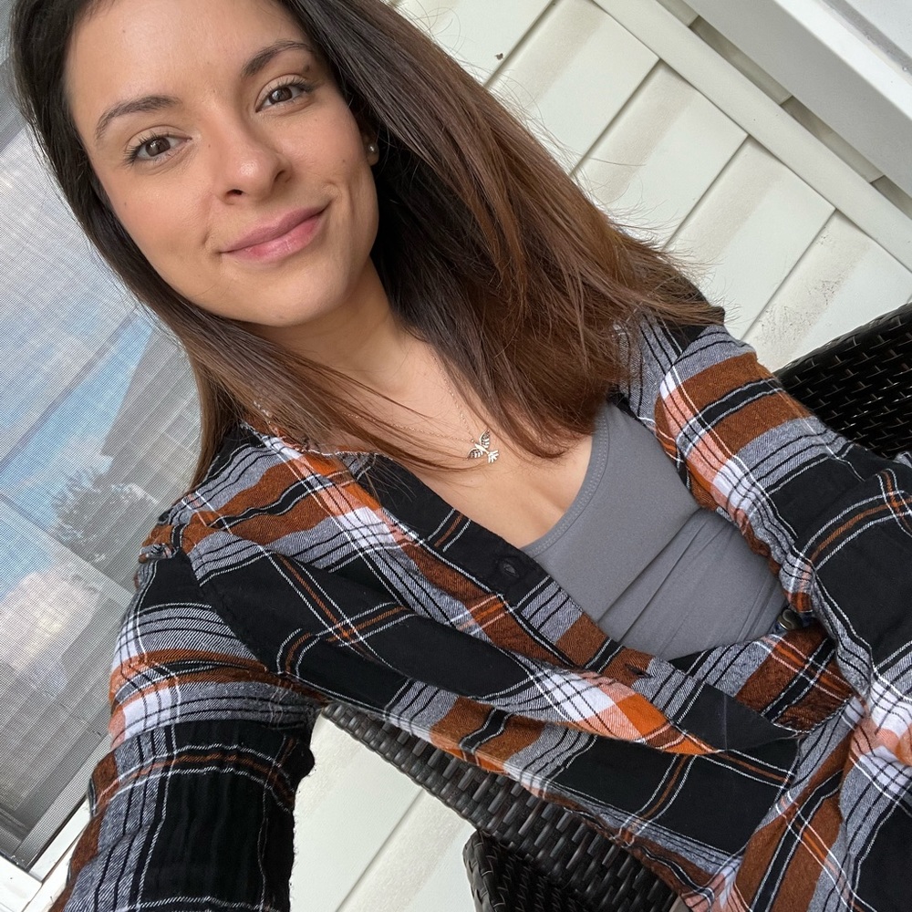 Oversized Plaid Button Down Flannel - Picture 5 of 5